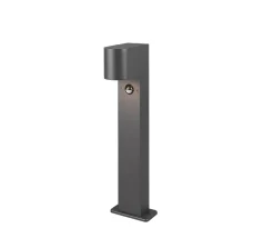 Potelet extérieur GU10 max 35W IP44 fonte d'aluminium anthracite - Trio - Roya