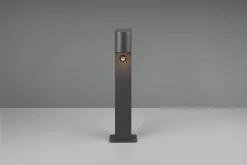 Potelet extérieur GU10 max 35W IP44 fonte d'aluminium anthracite - Trio - Roya