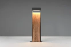 Potelet extérieur LED 11W 3000K imitation bois - Trio - Salmon