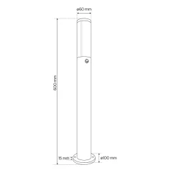 Potelet extérieur TULIS OV 60cm avec détecteur de mouvement GU10 noir IP54 EDO