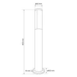 Potelet extérieur TULIS OV 40cm GU10 noir IP54 EDO