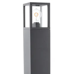 Potelet extérieur TULO E27 Indigo - 15W - IP54 - Anthracite - Verre clair
