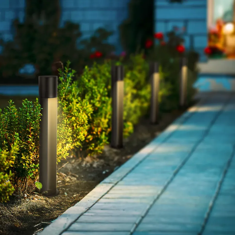 Potelet extérieur type lanterne AIDEN 55 cm IP44 GU10 noir EDO