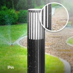 Potelet extérieur type lanterne TORRIN 85 cm IP44 GU10 noir EDO