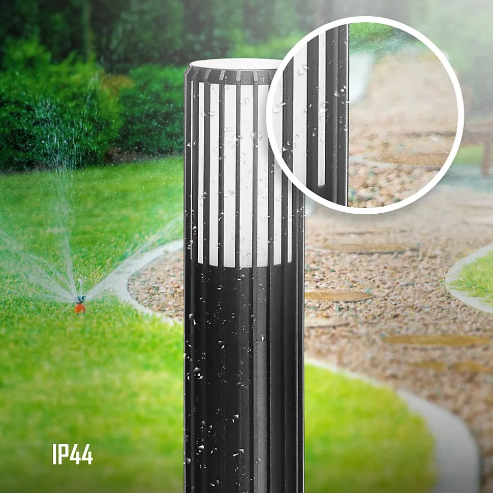 Potelet extérieur type lanterne TORRIN 85 cm IP44 GU10 noir EDO