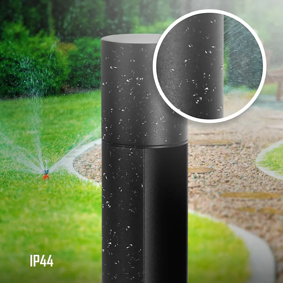 Potelet extérieur type lanterne AIDEN 85 cm IP44 GU10 noir EDO