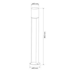 Potelet extérieur type lanterne AIDEN 85 cm IP44 GU10 noir EDO