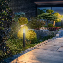 Potelet extérieur type lanterne TORRIN 55 cm IP44 GU10 noir EDO