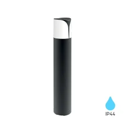 Potelet extérieure E27 23W IP44 en Aluminium Gris