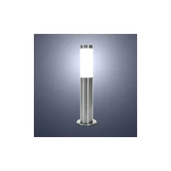 Potelet LED E27 15W étanche IP44 IK10 76mm 450mm Inox 304