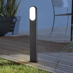 Potelet LED intégrée Bredene 800lm 14W blanc neutre l.11,9 x H.90 x P.14 cm