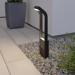 Potelet Majorca LED intégrée 650lm 23W IP44 GoodHome noir