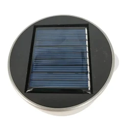 Potelet solaire à détection LED intégrée Kiana 50lm 0.58W IP44 GoodHome chrome