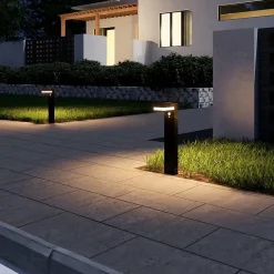 Potelet solaire CENOVA TALL Gris H50cm 600LM