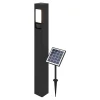 Potelet solaire LED intégré à détection Davern 800lm IP65 noir Goodhome