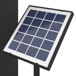 Potelet solaire LED intégré à détection Davern 800lm IP65 noir Goodhome