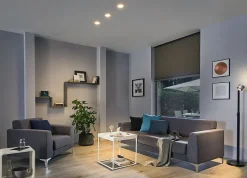 Premium Spot encastré LED Suon Kit de base IP44 rond 90mm 3x5W 3x450lm 230V gradable 2700K Satiné Blanc