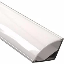 Profilé Aluminium Angle 1m pour Ruban LED Couvercle Blanc Opaque - SILAMP