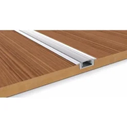 Profilé Aluminium encastré 1m pour Ruban LED Couvercle Blanc Opaque - SILAMP