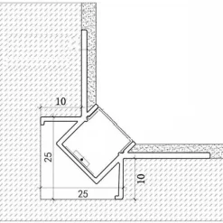Profilé Aluminium encastré d'angle 2m pour Ruban LED Couvercle Blanc Opaque - SILAMP
