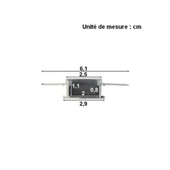Profilé Aluminium encastré 2m pour Ruban LED Double Couvercle Blanc Opaque - SILAMP