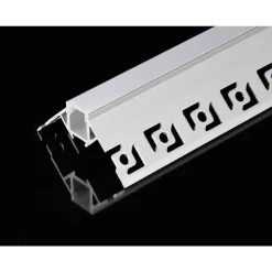 Profilé Aluminium encastré angulaire 1m pour Ruban LED Couvercle Blanc Opaque - SILAMP
