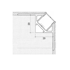Profilé Aluminium encastré angulaire 2m pour Ruban LED Couvercle Blanc Opaque - SILAMP