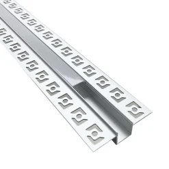 Profilé Aluminium Encastrable 2m pour Ruban LED Couvercle Blanc Opaque (Pack de 5) - SILAMP