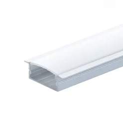 Profilé Aluminium Large Encastrable 2m pour Ruban LED - Cache Opaque Blanc - SILAMP