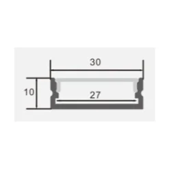 Profilé Aluminium Large 2m avec Cache Opaque Blanc - SILAMP
