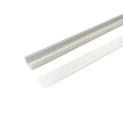 Profilé Aluminium 2m pour Ruban LED Couvercle Blanc Opaque - SILAMP