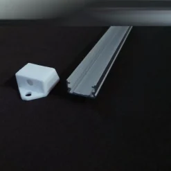 Profilé Aluminium 2m pour Ruban LED Couvercle Blanc Opaque - SILAMP