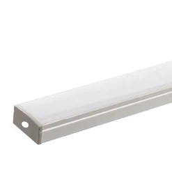 Profilé Aluminium 2m pour Ruban LED Double Rangée - Couvercle Blanc Opaque - SILAMP