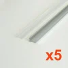 Profilé Aluminium 2m pour Ruban LED Couvercle Blanc Opaque (pack de 5) - SILAMP