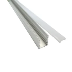 Profilé Aluminium 1m pour Ruban LED avec Cache Blanc Opaque - SILAMP