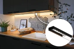 Profilé de strip LED Base IP20 noir et blanc Paulmann L.200 x H.9 x P.17cm