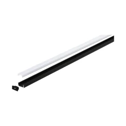 Profilé de strip LED Base IP20 noir et blanc Paulmann L.200 x H.9 x P.17cm