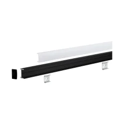 Profilé de strip LED Square IP20 noir et blanc Paulmann L.200 x H.15 x P.23cm