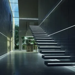 Profilé Encastrable Aluminium 2m pour Ruban LED Couvercle Blanc Opaque - SILAMP