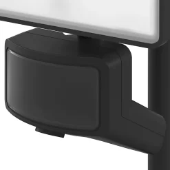 Projecteur à piquer solaire LED intégré à détection Davern 400lm IP65 noir Goodhome