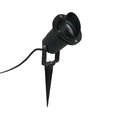 Projecteur de jardin à piquer noir avec cordon et prise IP65 - Done