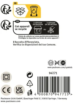 Projecteur de jardin LED Smart Home Zigbee 3.0 Kikolo IP65 90mm RGBW+ 6,2W 440lm 230V Anthracite Matière plastique Aluminium