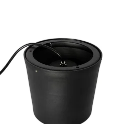 Projecteur de jardin moderne noir rond IP65 AR111 - Lennard