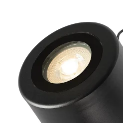 Projecteur de jardin moderne noir rond IP65 AR111 - Lennard