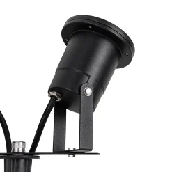 Projecteur de jardin noir avec câble et prise 2 lumières IP65 - Basic