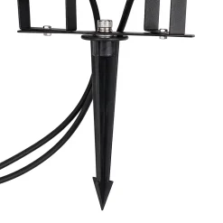 Projecteur de jardin noir avec câble et prise 2 lumières IP65 - Basic