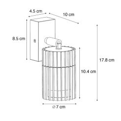 Projecteur de plafond extérieur design noir IP44 - Boris