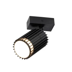 Projecteur de plafond extérieur design noir IP44 - Boris