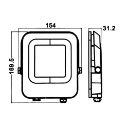 Projecteur Extérieur LED 30W IP65 Noir - Blanc Froid 6000K - 8000K - SILAMP