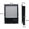 Projecteur Extérieur NOIR 200W IP65 - Blanc Neutre 4000K - 5500K - SILAMP